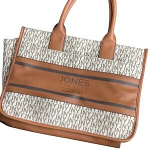 Women's Brown & Beige Jones New York Large Tote Bag - Size 15"x11"x5"